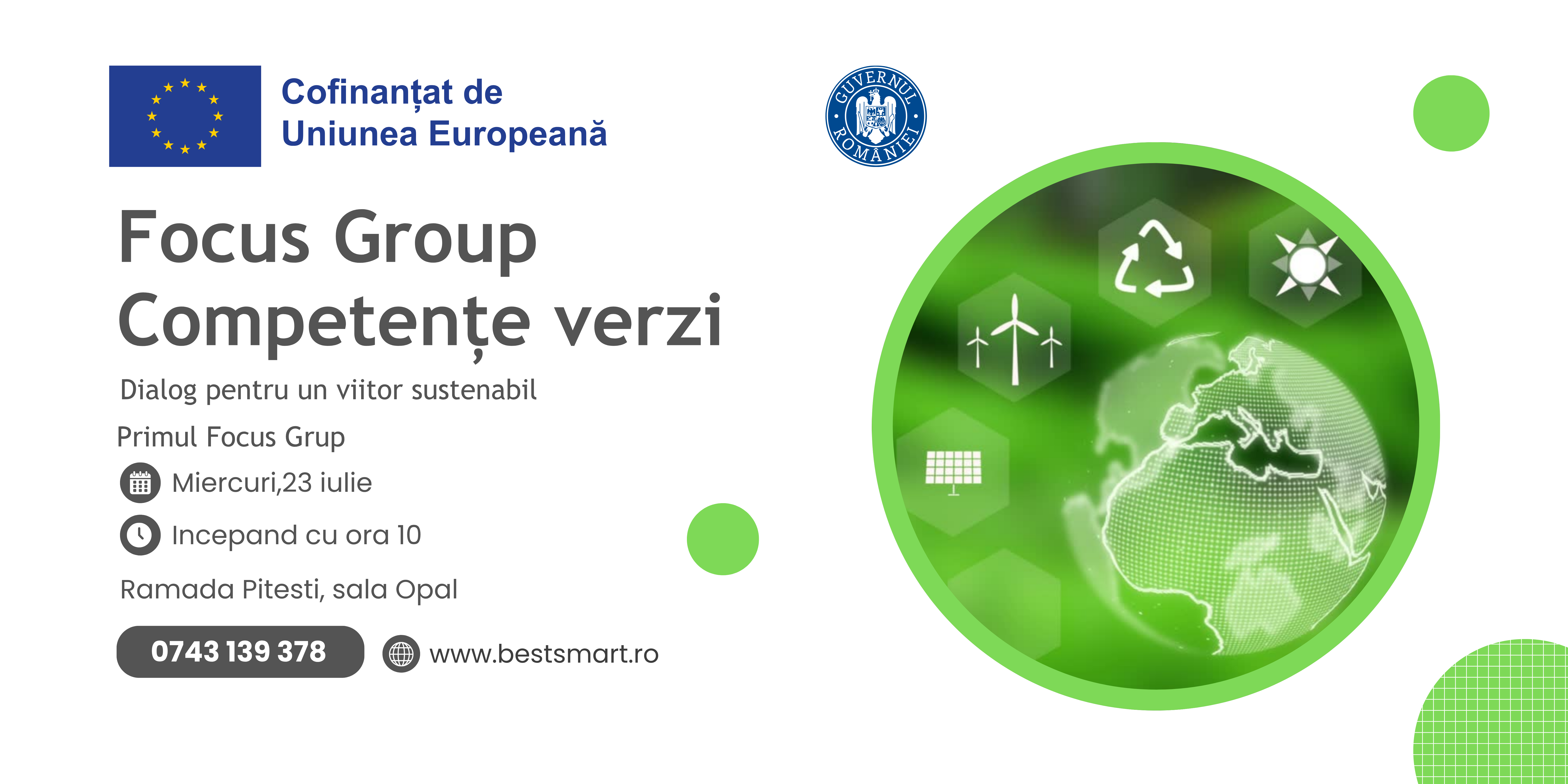 Dialog pentru un viitor sustenabil: participă la focus grupurile pentru competențe verzi ale viitorului!